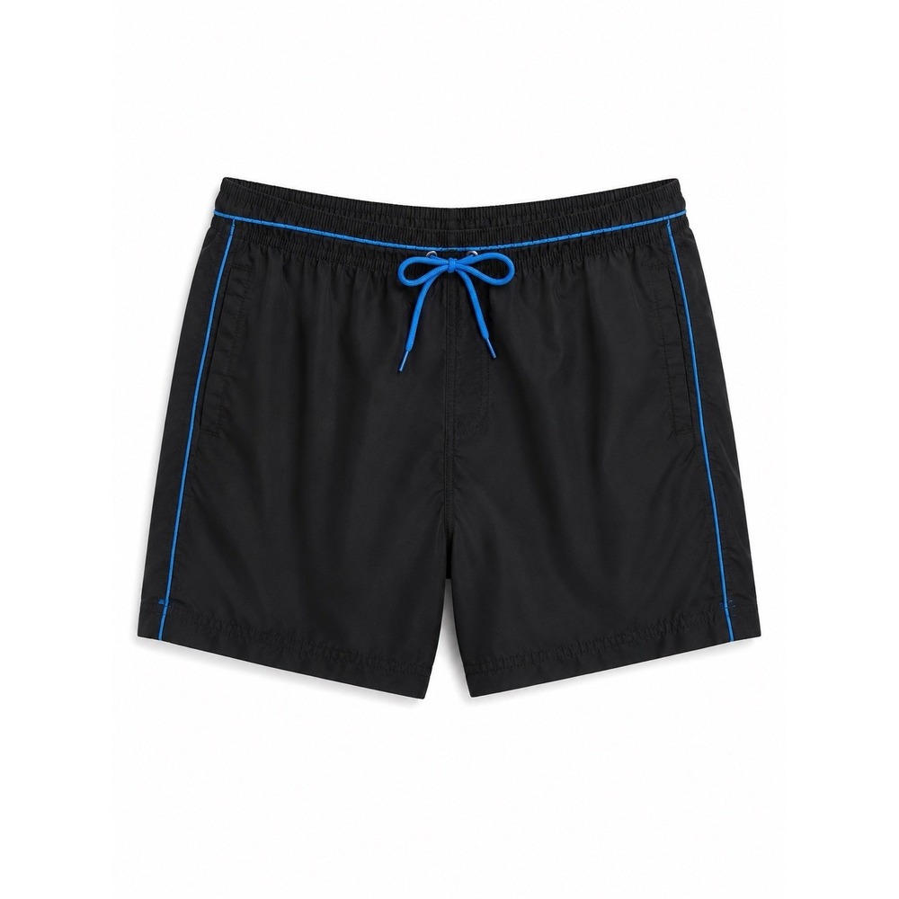 Speedo‎ XL Swim Trunks Black & Blue Board Shorts Swimwear Surf Wear Aloha - Picture 2 of 3